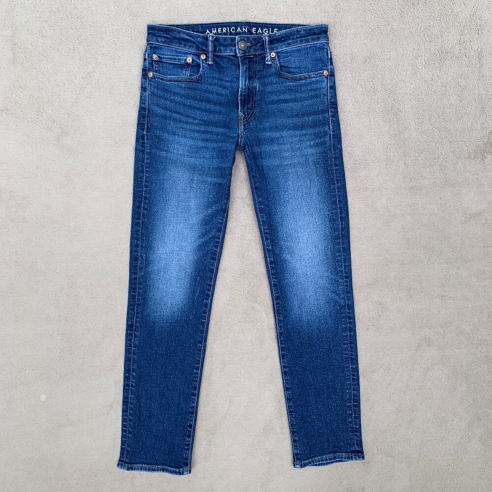 American Eagle Outfitters Men's Airflex+ Slim Straight High Rise Jeans